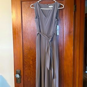 Calvin Klein belted jumpsuit gray 2